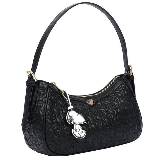 Danielle Nicole x Peanuts Quilted Snoopy Top Zip Shoulder Bag with Charm