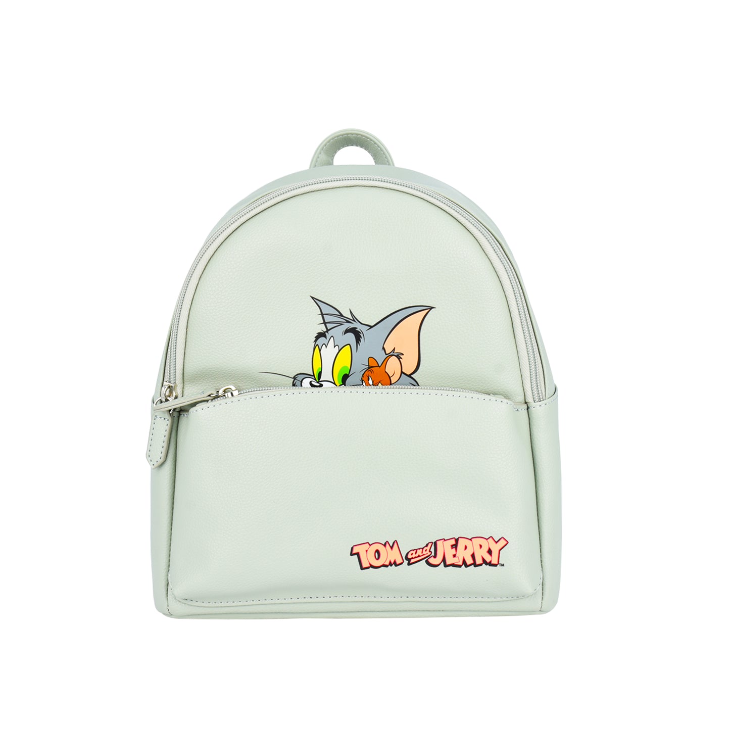 Tom and Jerry Mini Backpack, Small Bookbag, Pale Green, 9 Inch