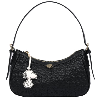 Danielle Nicole x Peanuts Quilted Snoopy Top Zip Shoulder Bag with Charm