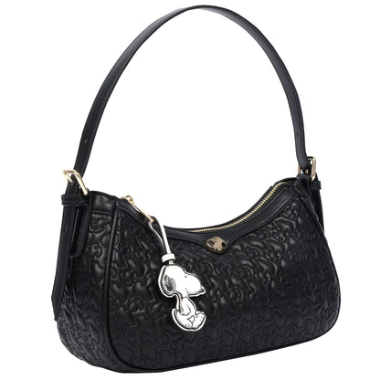 Danielle Nicole x Peanuts Quilted Snoopy Top Zip Shoulder Bag with Charm
