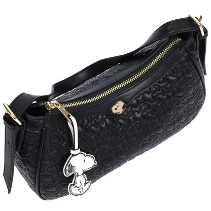 Danielle Nicole x Peanuts Quilted Snoopy Top Zip Shoulder Bag with Charm