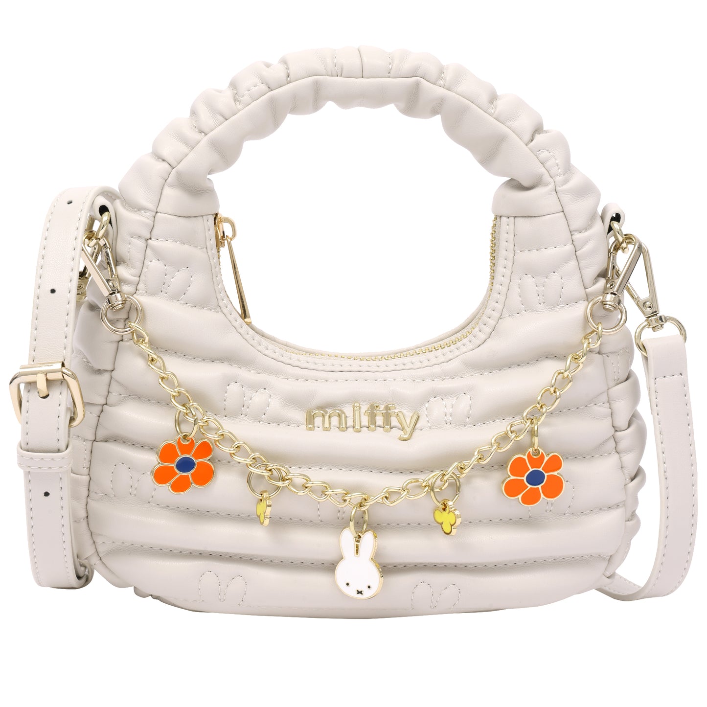 Danielle Nicole x Miffy Quilted Crossbody Bag with Charm Chain