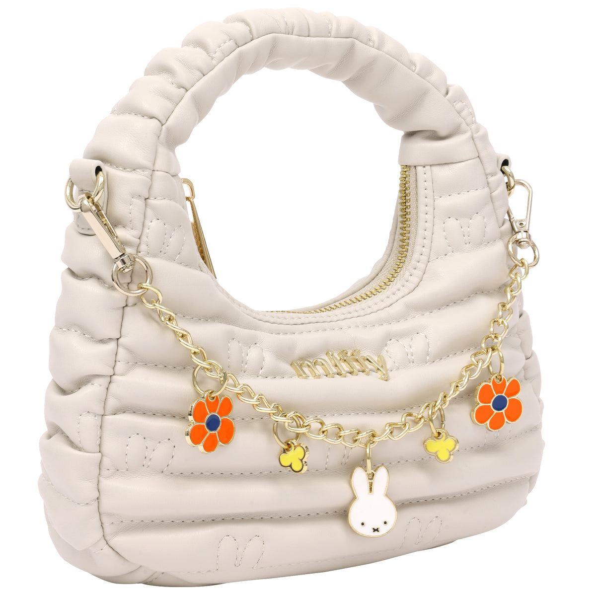 Danielle Nicole x Miffy Quilted Crossbody Bag with Charm Chain