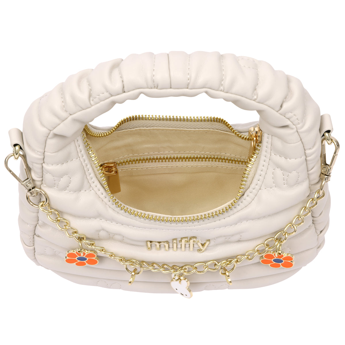 Danielle Nicole x Miffy Quilted Crossbody Bag with Charm Chain