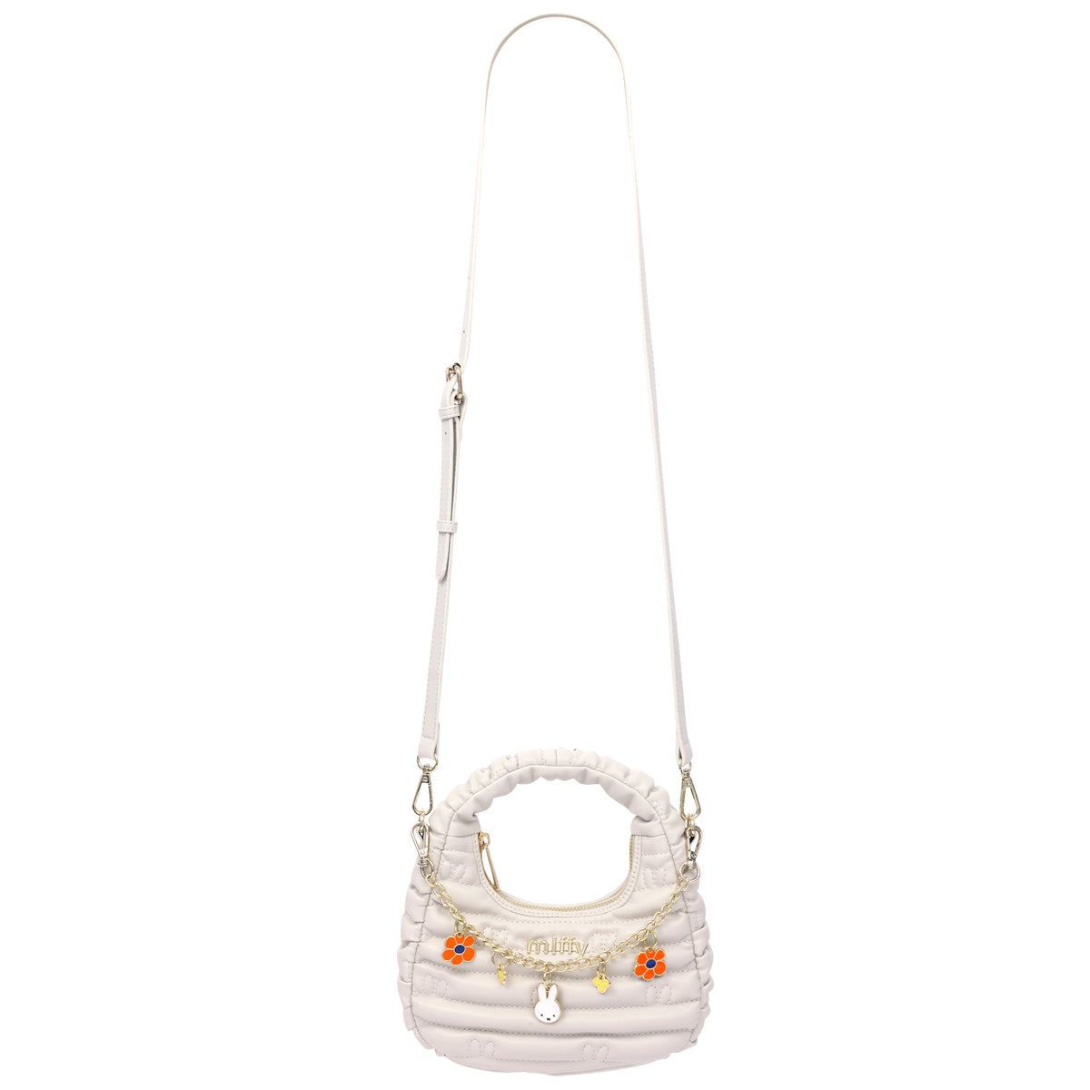 Danielle Nicole x Miffy Quilted Crossbody Bag with Charm Chain