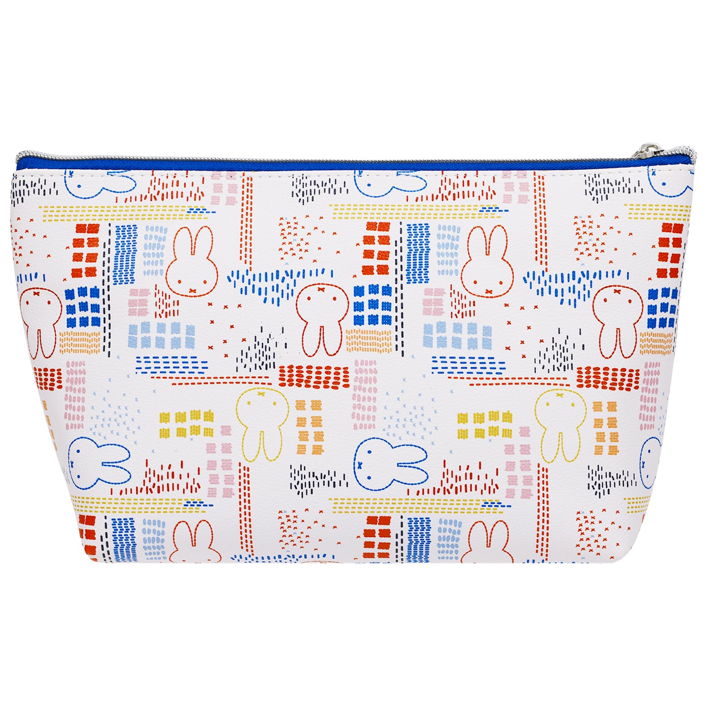 Danielle Nicole  x Miffy Allover Print Trapezoid Cosmetic Bag with Pom-Pom Charm