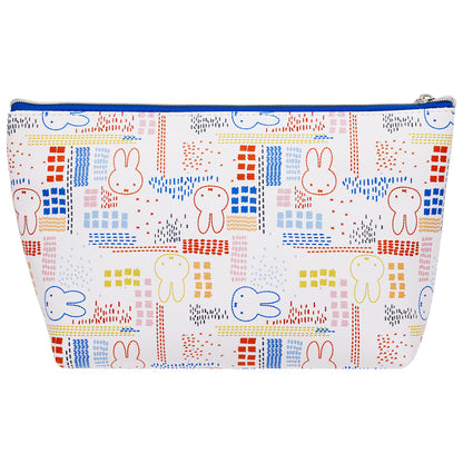 Danielle Nicole  x Miffy Allover Print Trapezoid Cosmetic Bag with Pom-Pom Charm